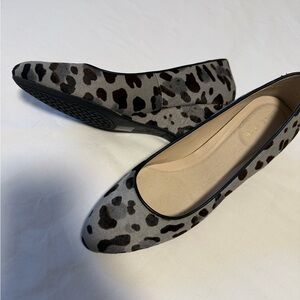 Cole Haan Black and Gray Calf Hair Wedge Heels